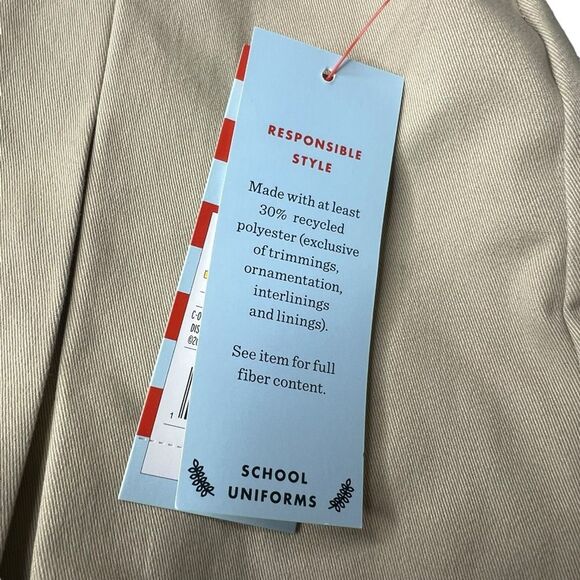 NEW Cat & Jack Girls' Pleated Khaki Uniform Skort Size 5 - Picture 4 of 11